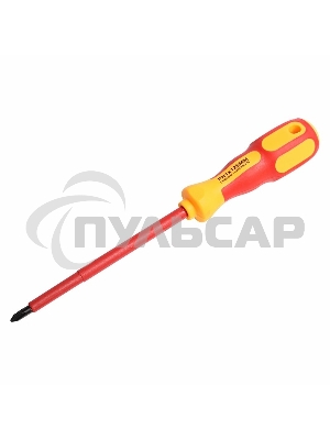 Отвертка Rexant крестовая диэлектрическая PH1 х 125 мм, до 1000 В, двухкомпонентная рукоятка