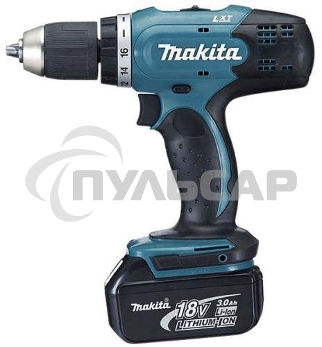 Дрель-шуруповерт Makita DDF453RFE, Аккумуляторная, 18В, 2 АКБ, Кейс