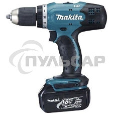 Дрель-шуруповерт Makita DDF453RFE, Аккумуляторная, 18В, 2 АКБ, Кейс