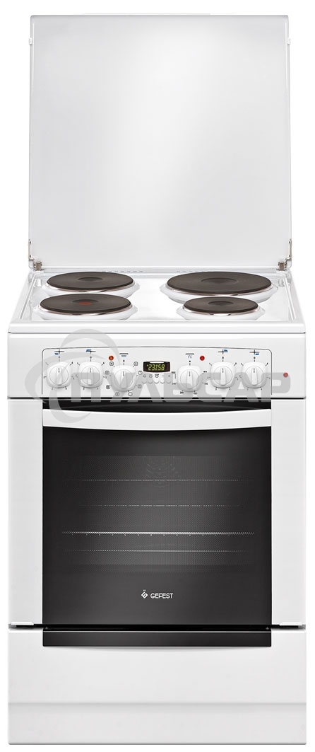 Плита электрическая Gefest 6140-03 белый, конфорок 4 электрических, духовка 55 л, 60 см x 85 см x 60 см