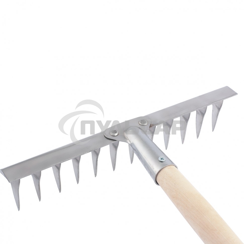 Грабли 14-зубые витые СИБРТЕХ, 340 мм, нерж. сталь, черенок в/с СИБРТЕХ Россия 61760
