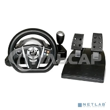 Игровой руль Dialog GW-235VR GranTourismo- вибро, 2педали+рычаг, PC USB/PS4&3/XB1&360/Android/Switch