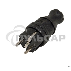 Вилка прямая EKF RPS-011-16-230-44 каучуковая 230В, 2P+PE, 16A, IP44 EKF PROxima