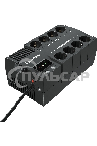 Источник бесперебойного питания CyberPower BS850E NEW линейно-интерактивный 850ВА/480Вт, 4+4 евророзетки, USB UPS Line-Interactive CyberPower BS850E NEW 850VA/480W USB (4+4 EURO)