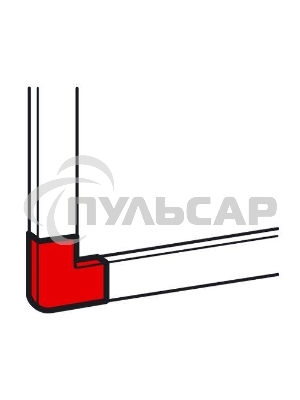 Плоский угол 40x16 мм METRA Плоский угол 40x16 мм METRA