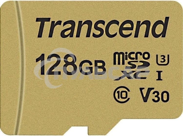 Флеш карта microSD 128Gb Transcend microSDXC Ultimate UHS-I U3, V30, (SD адаптер), MLC