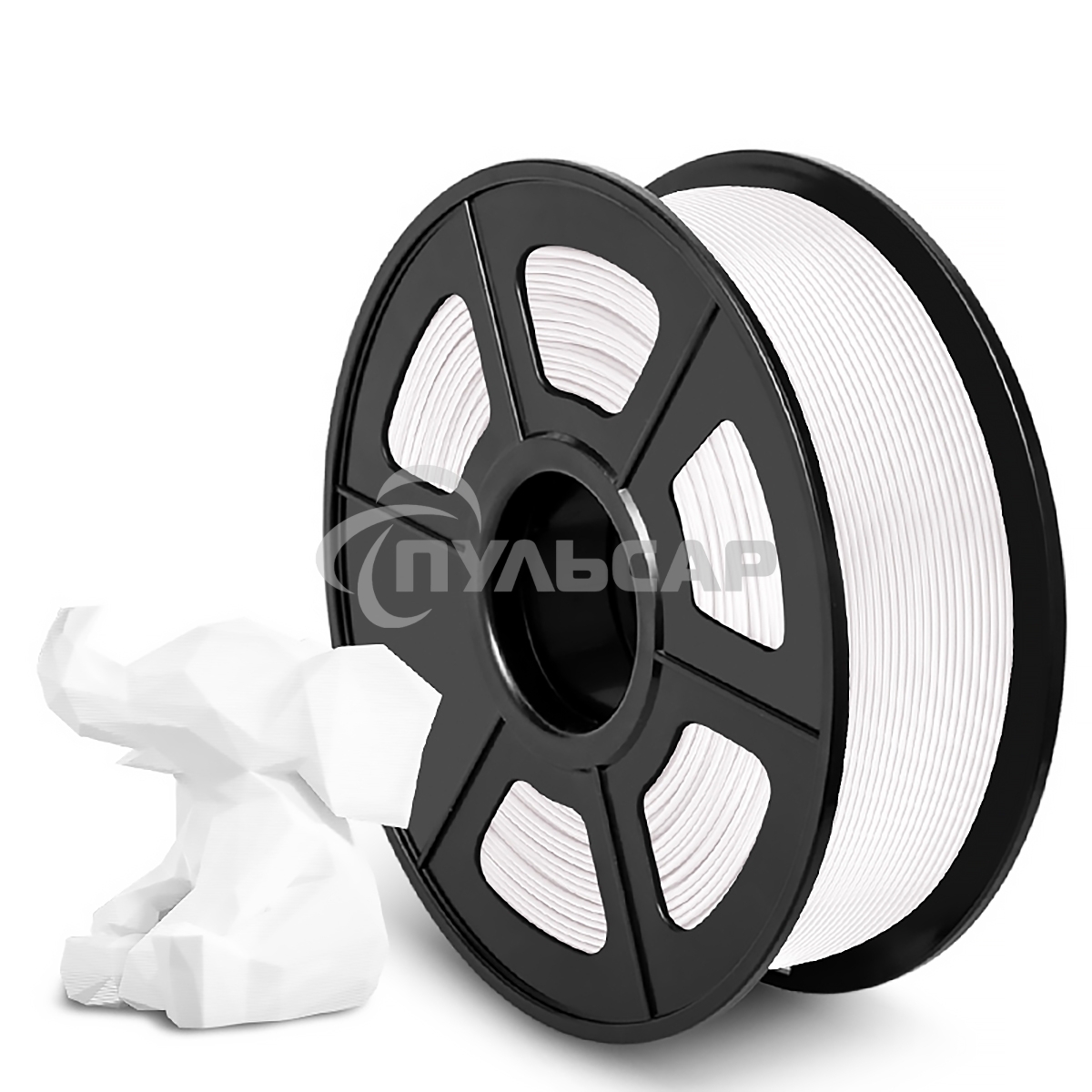 Филамент NVPRINT PLA+ White для 3D печати диаметр 1.75мм длина 330 метров масса 1 кг