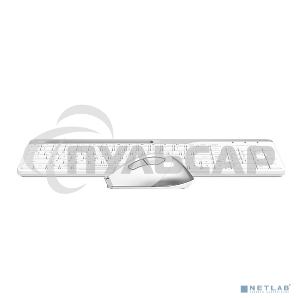 Комплект клавиатура + мышь A4Tech Fstyler FB2535C клав:белый/серый мышь:белый/серый USB беспроводная Bluetooth/Радио slim