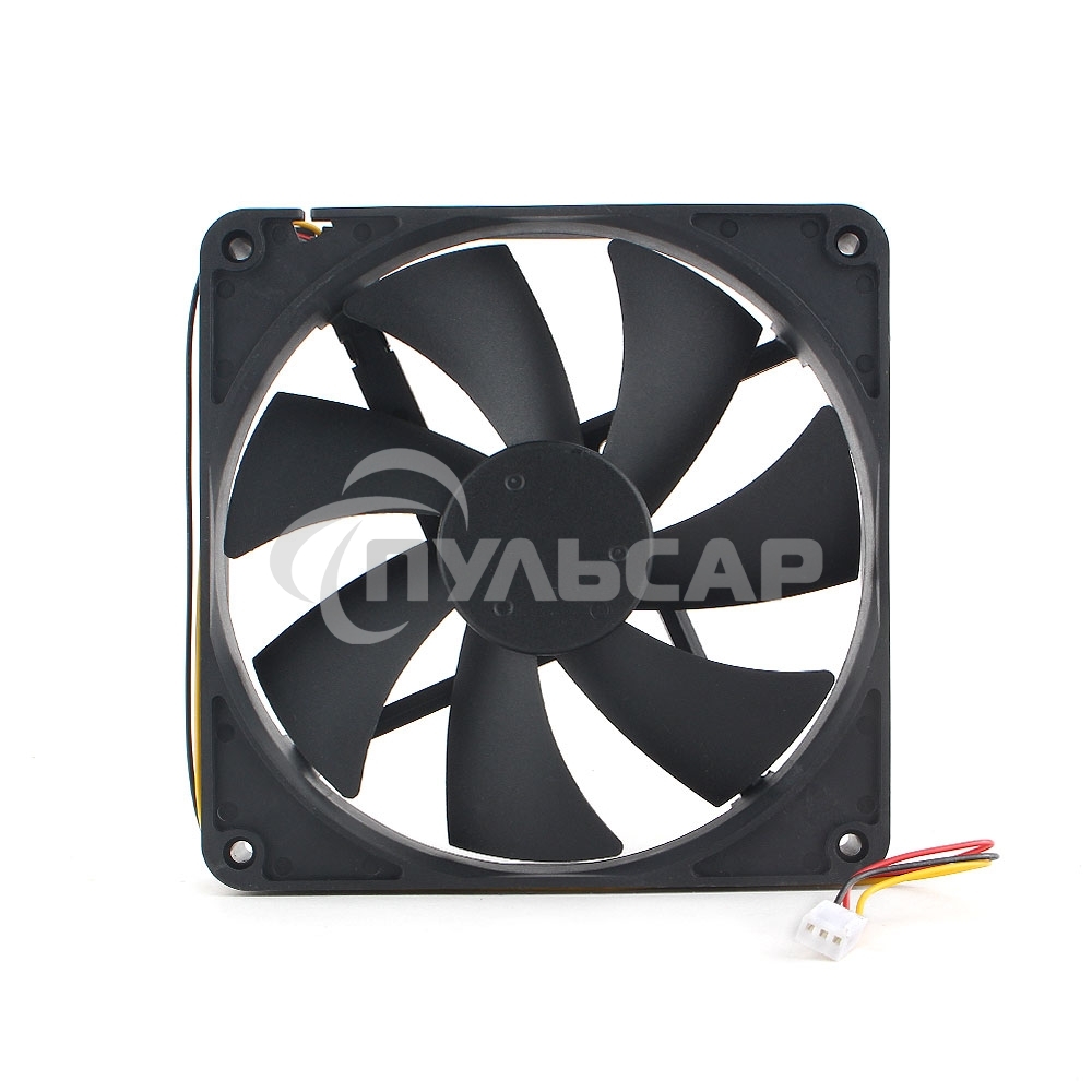 Вентилятор для корпуса Gembird 16612 черный, 140 мм, 1800 об/мин, 27 дБ, 3 pin