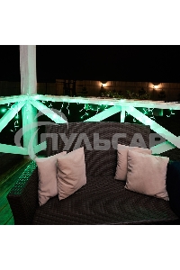 Гирлянда Neon-night Айсикл (бахрома) светодиодный, 2,4 х 0,6 м, прозрачный провод, 230 В, диоды зеленые, 88 LED