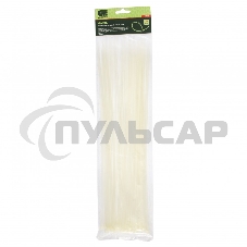 Хомуты СИБРТЕХ, 400 * 4,8 мм пластиковые, белые, 50 шт 45538