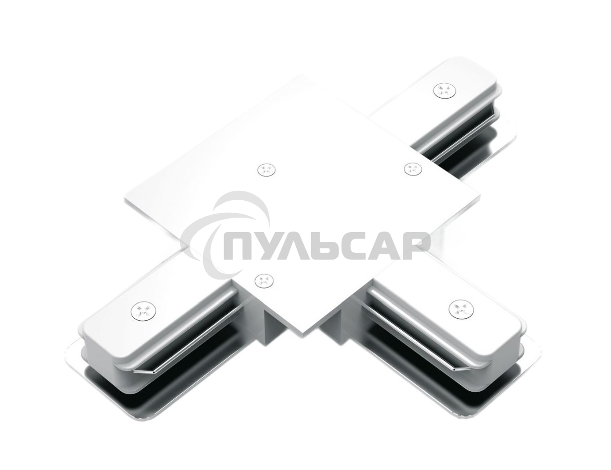 Коннектор для встраиваемых трековых шинопроводов Gauss (T) белый