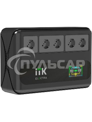 Источник бесперебойного питания Line-interactive 1кВА/0,6кВт, однофазный, LCD дисплей, с АКБ 1х9AH, 5xSchuko