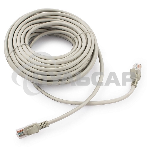 Патч-корд UTP Cablexpert кат.5e, 15м, литой, многожильный (серый)