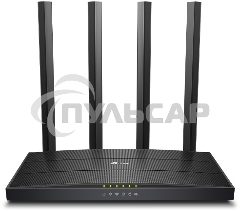 Роутер беспроводной TP-Link Archer C6U AC1200 10/100/1000BASE-TX/4G ready черный