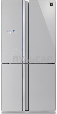 Холодильник Sharp SJ-FS97VSL серебристый трехкамерный 393/207 л морозилка снизу