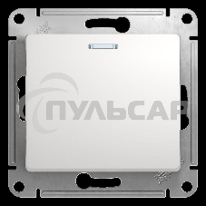 Механизм выключателя 1-кл. СП GLOSSA 10А IP20 10AX с подсветкой бел. SchE GSL000113