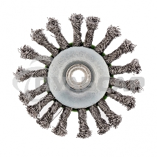 Щетка для УШМ Сибртех 115 мм, М14, Тарелка, крученая проволока 0,5 мм 746107