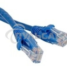 Патч-корд Lanmaster TWT UTP кат.5e, с заливными колпачками, 0.5 м, синий