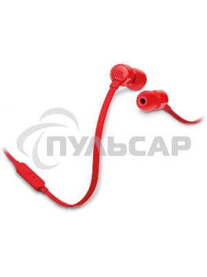 Наушники-гарнитура JBL T110 красный
