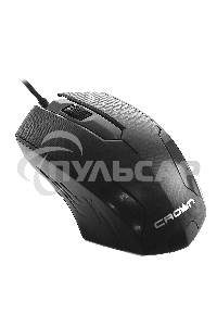 Мышь проводная Crown CMM-100 черный, 1000 dpi, USB, кнопки - 3