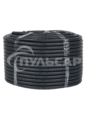 Труба гофрированная FRHF d16мм с протяжкой черный (уп.100м) Plast PROxima EKF FRHF-16