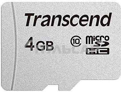 Флеш карта microSD 4Gb Transcend microSDHC Class 10, (без адаптера), TLC