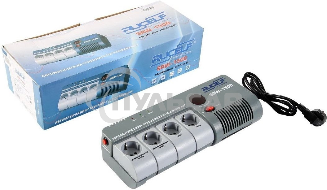 Стабилизатор напряжения Rucelf SRW-1500-D 1.5кВА однофазный белый