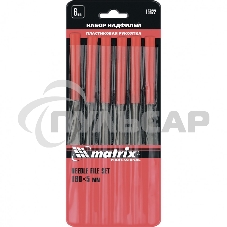 Набор надфилей Matrix 180 х 5мм 6шт пластиковые рукоятки
