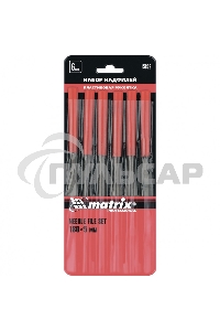 Набор надфилей Matrix 180 х 5мм 6шт пластиковые рукоятки