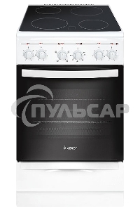 Плита электрическая Gefest 5160-02 0095 белый, конфорок 4 электрических, духовка 55 л, 50 см x 85 см x 58.5 см