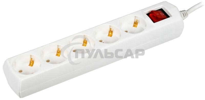 Удлинитель 5х1.5м с заземл. 10А 250В У05В GENERICA 2P+PE 3х1кв.мм IEK WYP10-10-05-D15-ZK-G