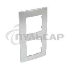 Рамка ETIKA 2 поста алюминий ETIKA Рамка 2 поста алюминий