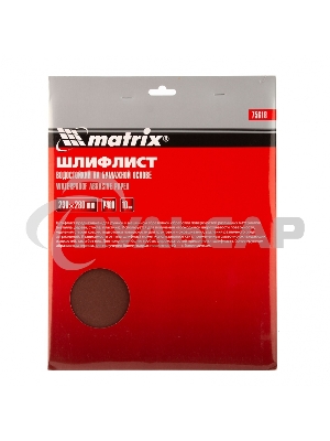 Шлифлист Matrix на бумажной основе, P 400, 230 х 280 мм, 10 шт., водостойкий