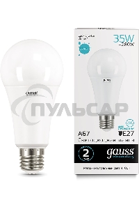 Лампа светодиодная LED Gauss Elementary A67 35Вт E27 4100К