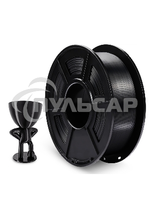 Филамент NVPRINT Silk PLA+ черный для 3D печати диаметр 1.75мм длина 330 метров масса 1 кг