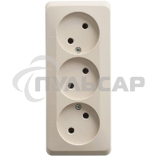 Розетка 3-м ОП Этюд 16А IP20 без заземл. без защ. шторок крем. SchE PA16-009K Розетка 3-м ОП Этюд 16А IP20 без заземл. без защ. шторок крем. SchE PA16-009K