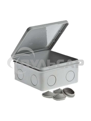 Коробка ОП Тусо распаячная 100х100х50мм откид. крышка IP54 Рувинил 67044