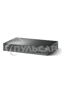 Коммутатор TP-Link 8-Port 10/100Mbps Unmanaged Switch with 4-Port PoE, metal case, desktop mount, PoE budget 41W.