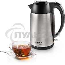 Чайник электрический Bosch TWK3P420 1.7л. 2400Вт черный (корпус: нержавеющая сталь)
