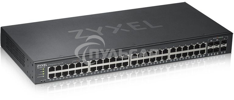 Коммутатор ZYXEL GS1920-48v2 Hybrid Smart switch Zyxel Nebula Flex, 44xGE, 4xCombo (SFP/RJ-45), 2xSFP, Standalone / cloud management