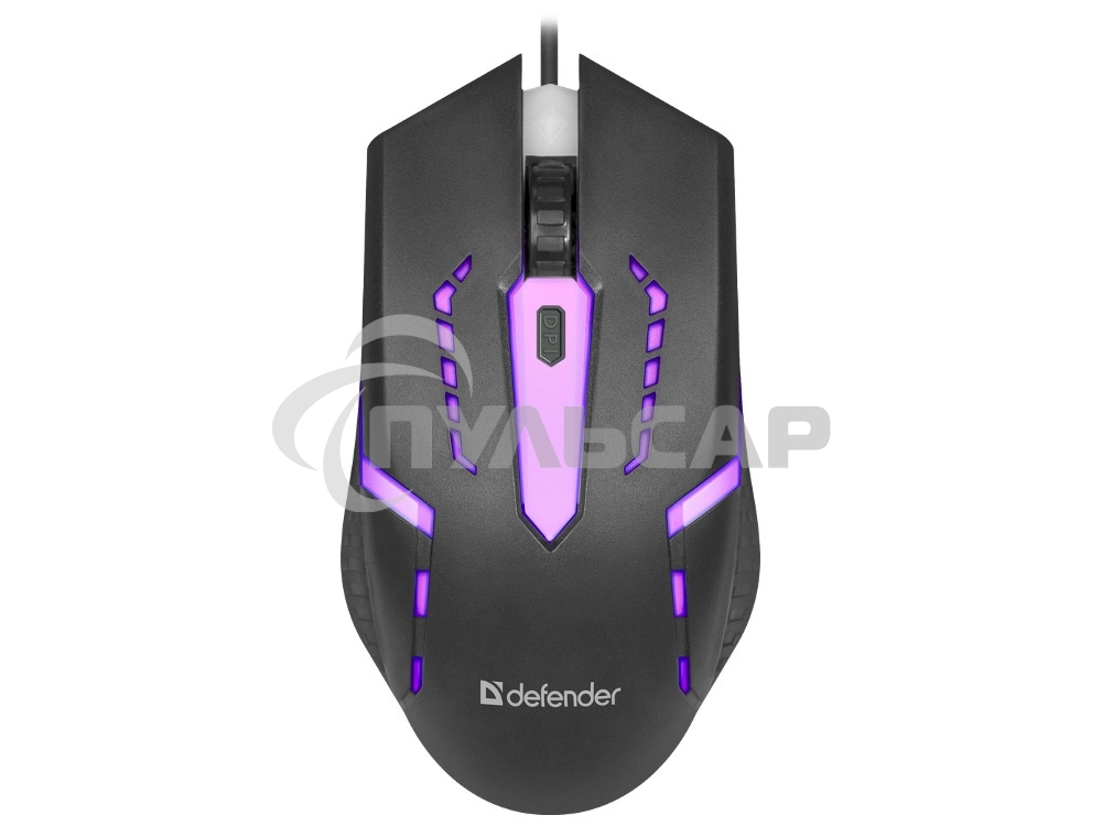 Мышь проводная Defender Hit MB-601 черный, 1200 dpi, USB, кнопки - 4