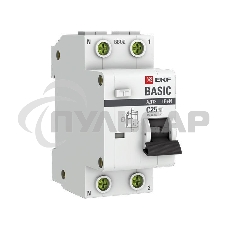 Выключатель автоматический дифференциального тока 1п+N C 25А 30мА тип АС эл. 4.5кА АД-12 Basic EKF DA12-25-30-bas