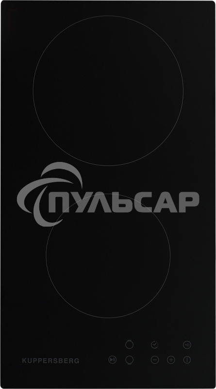 Электрическая варочная панель Kuppersberg ECO 301 / ширина 30 см, 2 зоны ускоренного нагрева HI-Light, сенсорное управление, 3 цифровых дисплея, 9 уровней мощности, таймер, автоматика закипания, автоотключение, защита от детей, индикаторы остаточного тепл