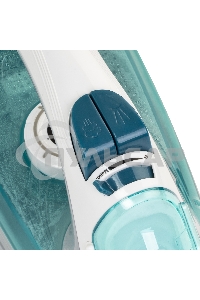 Утюг Galaxy Line GL 6127, бирюзовый, паровой, 2200 Вт, постоянный пар 50 г/мин, паровой удар 170 г/мин, функции: самоочистка, антикапля, антинакипь, функция увлажнения, вертикальное отпаривание, защита от перегрева, индикатор нагрева, керамическое покрыти