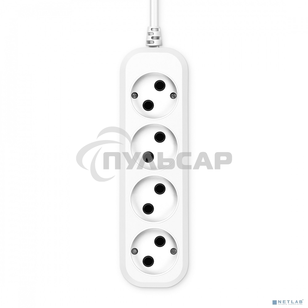 Сетевой удлинитель Buro BU-PSL4.1/W 1.5м (4 розетки) белый (пакет ПЭ)