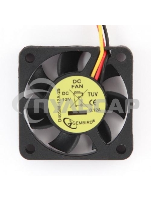 Вентилятор для корпуса Gembird D40SM-12A-25 черный, 40 мм, 5000 об/мин, 27 дБ, 3 pin