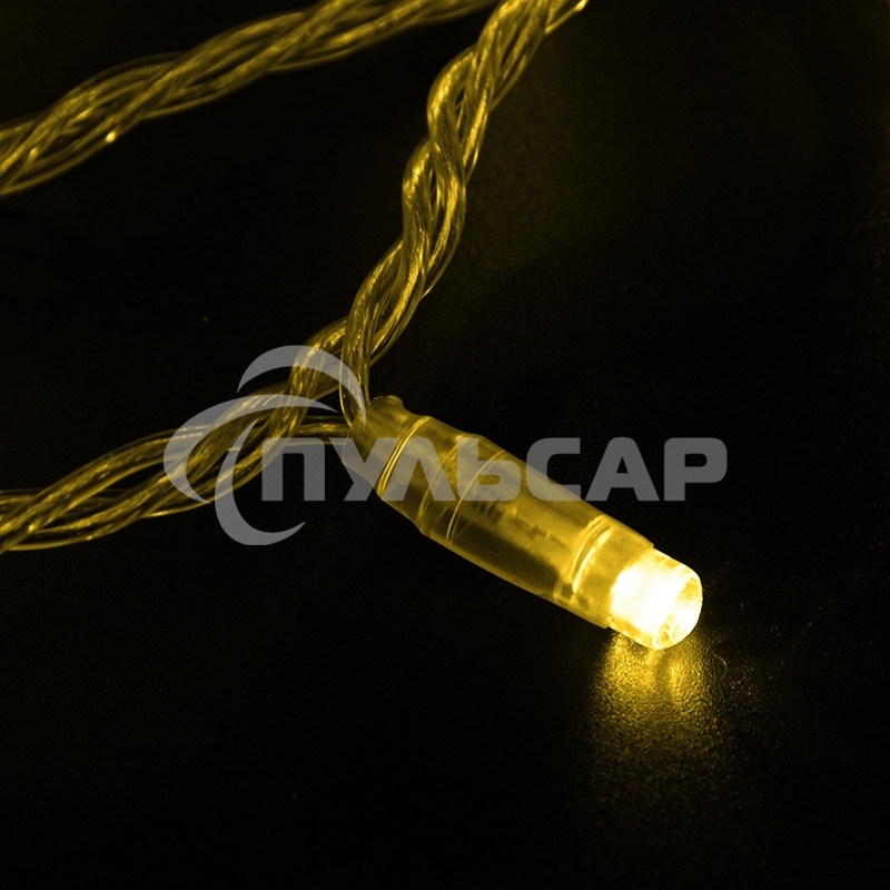 Гирлянда Neon-night Нить 10м, постоянное свечение, прозрачный ПВХ, 230В, желтый