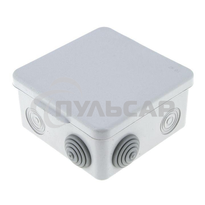 Коробка распаячная КМР-030-014 наружная с крышкой 100х100х55 АБС 8 мембранных вводов IP54 EKF plc-kmr-030-014