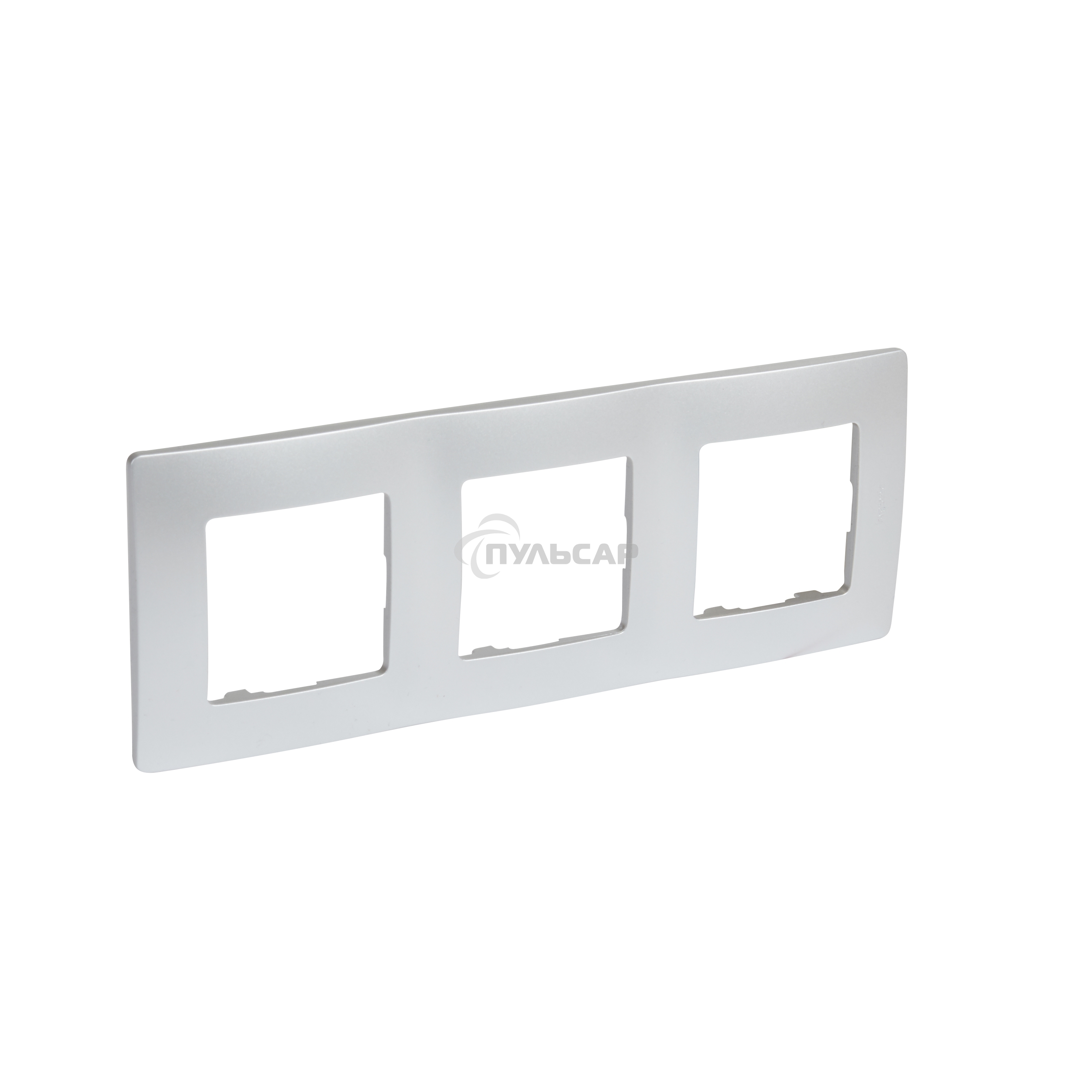 Рамка ETIKA 3 поста, алюминий